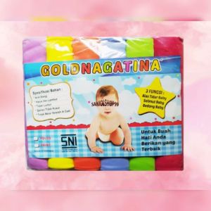 Bedong bayi POLOS Goldnagatina 100x90 cm WARNA TUA 6 pcs 6 warna