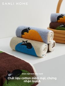 Khăn Lau Tay Mềm Nhanh Khô Pure Cotton Dễ Thương Khăn Lau Mặt Trẻ Em Khăn Vuông Nhỏ Chất Lượng Cao Của Sanli