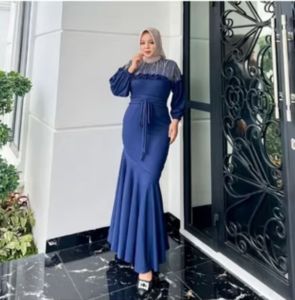 Dress Laura Ootd Kondangan - Dress Mix Brukat Terbaru -Dress Lebaran 2026