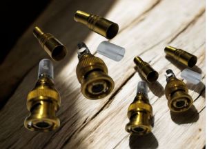 5pcs. BNC Connector with Spring  Screw Type Solderless Titanium and Gold coated adapter