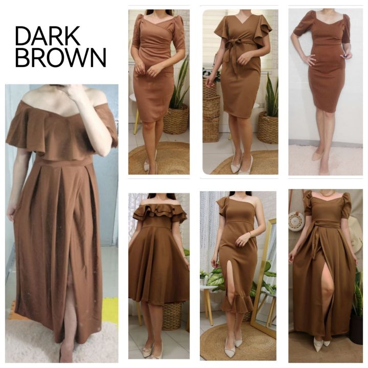 Dark Brown Coffee Dress Collection – by Star Sky Dress Shop Assorted ...