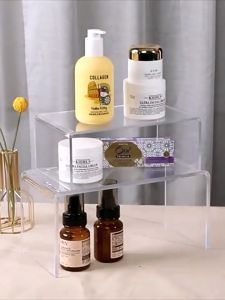 Acrylic Akrilik Balok U Tempat Pajangan Action Figure Stage Serbaguna Bentuk Tampilan Berdiri Perhiasan Rak Penyimpanan