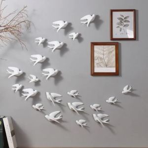 Modern Creative Minimalist European Ceramic Wall Decor 3 Birds