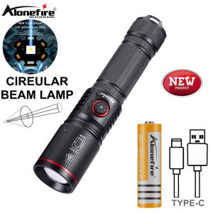 Alonefire SV96 20W Zoom Round Beam Light LED High Power Flashlight USB Rechargeable Torch Camping Outdoor Fishing Walking Lighting Lamp