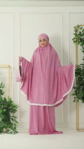 Mukena Rayon Dewasa 2in1 Resleting Depan Travelling Motif Mecca Bisa Bayar Ditempat