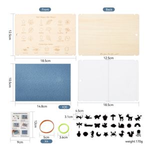 20pcs/Set Cyanotype Papier Zon Print Papier Gevoeligheid Natuur Afdrukken Papier Kids Creative DIY Paper Crafts Toys Montessori