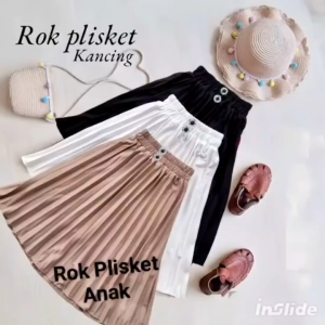 4-12 TH ROK PLISKET KANCING KIDS NAMIRA SKIRT / ROK PLISKET ANAK PEREMPUAN/ROK ANAK PLISKET PREMIUM