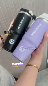 POSTAR Stainless Steel Vacuum Insulated Tumbler Coffee Mug Hot And Cold Thermoflask with Straw 600/900/1200ML