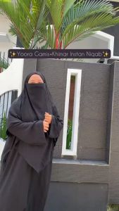 Yoora Abaya Turkey Set / Abaya Kaftan French Khimar / Abaya set Cadar French Instan Niqab / Gamis Syari CRINKLE AIRFLOW / Baju Gamis Plus Khimar JUMBO / BISA COD / Gamis Set BERGO Murah