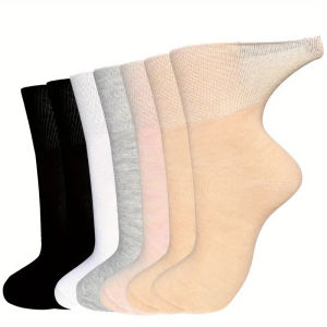 7 pairs womens non binding diabetes socks comfortable breathable shoes suitable for elderly and pregnant women for fat feet