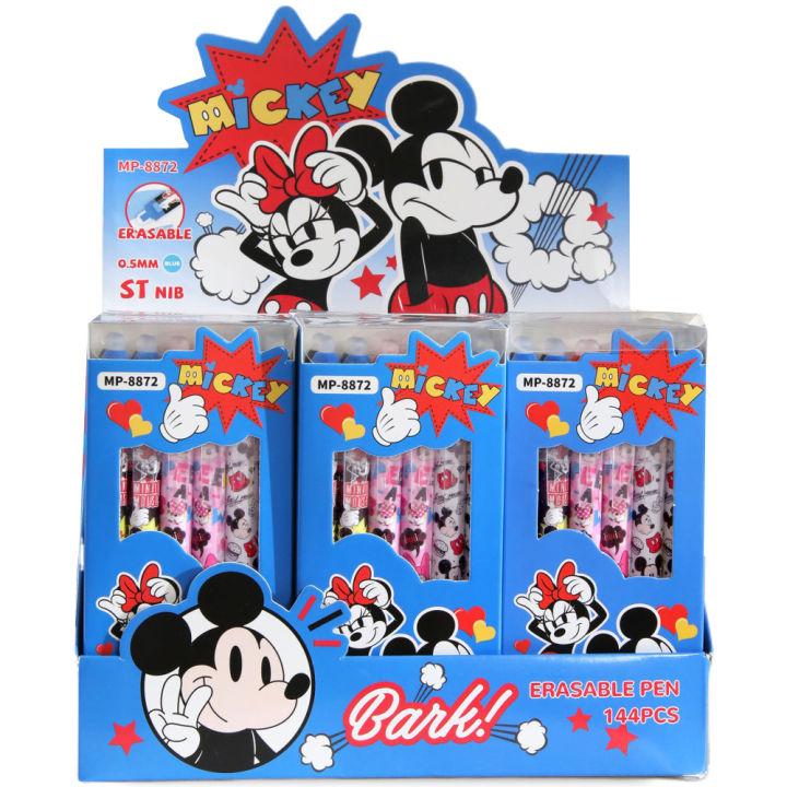 52TOYS | 6/12pcs Mickey Family Magic Erasable Gel Pens Set Blue