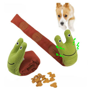 Dog Squeak Toys Pet Sniffing Plush Snails Toys Tibetan Food Molar Puzzle Dog Toys Interactive Cat Dog Puzzle Toy Feeder Wholsale