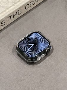 Applicable to Apple Watch 10 Watch Case Iwatch987 Electroplated Protective Shell New Arrival Half Pack PC Anti-Fall Shell Apple Watch Case 42/46mm Mens and Womens S9 Transparent