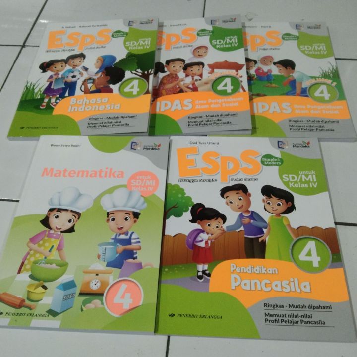 1 Paket Buku Kurikulum Merdeka Sd kelas 4 Erlangga | Lazada Indonesia