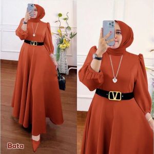 Gamis Dres Wanita Terbaru 2023: Dress Kondangan SEPHORA & Dress Syakilla Free Belt