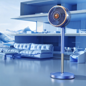 Energy Saving Silent Standing Floor Fan Air Circulation Fan for Office And Bedroom Three Speeds Sleep Mode Remote Control