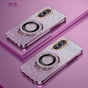 Huawei Nova10 Gradient Sparkle Powder Phone Case Luxury Fashion Nova10SE High-End Sensation New Creative Huawei Nova10Pro Magnetic Absorption Stand Ultra-Thin Soft Shell Anti-Fall Protection