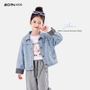 SQTN.KIDS | New Season Girls Denim Jacket Versatile Korean Style