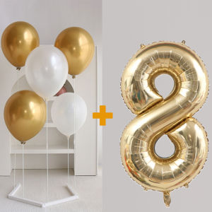 40inch platinum birthday digital balloon table floating decoration balloon set birthday party decoration props