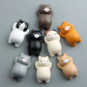 Cartoon 3D Cat Style Fridge Magnet Decorative Stickers Office Home Decorations Props Chinese Style Animal Pattern Patches