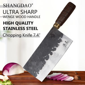 SHANGDAO Professional 7.4" Meat Cleaver KnifeHigh Quality Steel Forged Blade Heavy Duty Butcher Cleaver Knives with Wood Handle