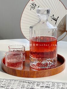 Creative Cold Brew Coffee Cup Chinese Style Tea House Glass Tea Brewing Bottle Small Liquor Bottle Sweet Wine Fruit Wine Sub-Bottle