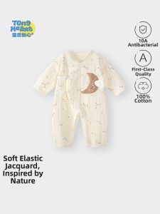TONGLIANCHUXIN | Cotton Long-sleeve Infant Onesie Bind Belt Clothes Spring