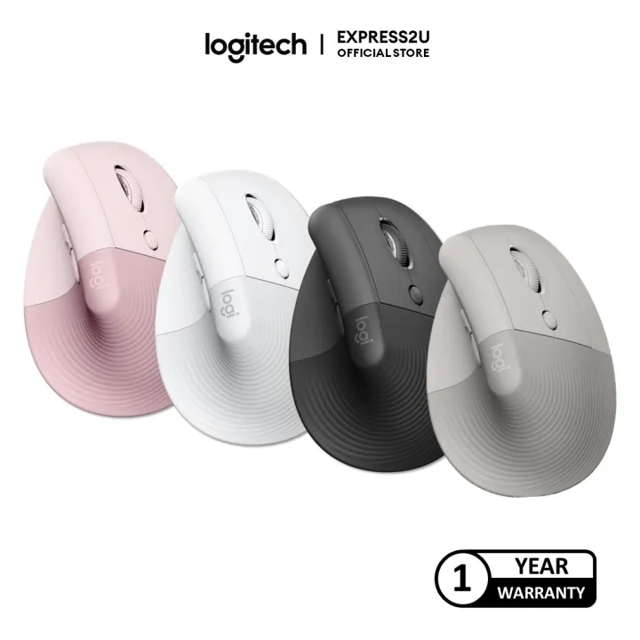 LOGITECH LIFT VERTICAL ERGONOMIC WIRELESS MOUSE (GRAPHITE/ROSE/OFF-WHITE)