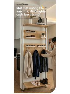 MUFANSEN | Entry Screen Partition Storage Rack Aluminum Material DIY Free-standing