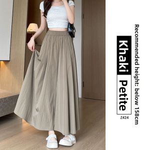 YAYANGREN | Blue Petite-friendly Casual Ice-silk Skort