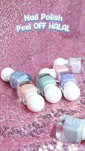 Nail Polish Peel Off Pink SR12 / Kutek Pink / Peel Off / Halal / Bisa Dikelupas / Non Alcohol