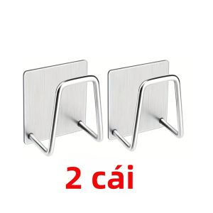 1-2 Cái Giá Để Bọt Biển Rửa Chén Bằng Thép Không Gỉ Có Khóa Dán Tự Dính Giá Để Đồ Tắm Móc Treo Tường Giá Để Khăn Lau Bàn Chải