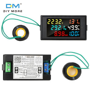 diymore N69-2068 AC 80-300V 100A LCD Digital Display Single Phase Voltage Current Power Meter BT WiFi Remote Home Smart Meter