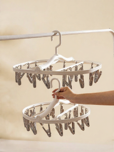 MODERN SWEETHOME | Foldable Multi-Clip No-Scratch Portable Hanger