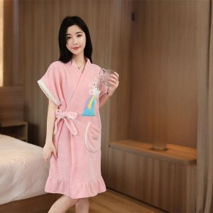 New 2025 Home Use Adult Ladies Wearable Bath Towel Quick Dry Pure Cotton Absorbent Bath Wrap Towel Polyester Fiber Coral Fleece