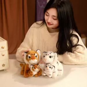 Beast Kingdom | Newest Simulated Mother and Son Tiger Doll Kawaii Stuffed Plush Toy Doll Cartoon Anime Cute Pillow Kids Birthday Gift Doll