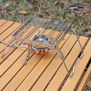Outdoor Camping Stove Rack Folding 16cm Alcohol Furnace Bracket Campfire Grill Grate Stainless Steel