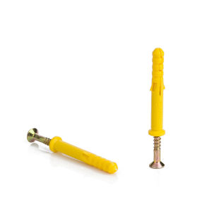 30 หน้า ชุดพูดเท้ามากยิ่งขึ้น พูดเท้าสีเหลืองพร้อมสกรู สำหรับ M6 และ M8 พูดเท้า Plastic expansion bolt ชุดแรกขึ้น