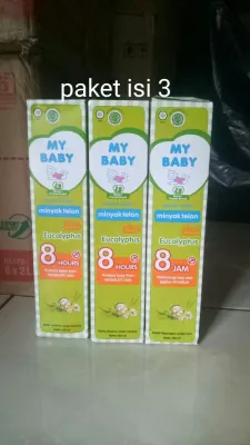 Paket isi 3 My Baby Minyak Telon Plus 150ml Aromaterapi Bayi & Balita Perlengkapan Mandi & Perawatan Kulit Anak Eucalyptus 8 Jam