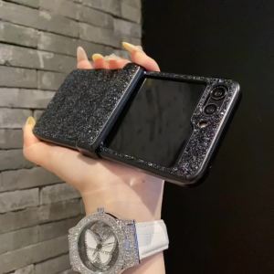 Luxury Shiny Faux Rhinestone Glitter Ring Buckle Case For Moto Razr 50 60 70 Ultra 2025 2026 + 2024 Protective Back Cover