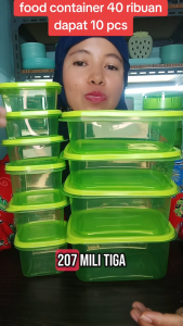 ( 10 biji ) Toples Set 10 pcs Food Container Food Preparation Kulkas Freezer - Kotak Makan Kotak Bekal Tempat Penyimpanan Makanan Wadah Makanan