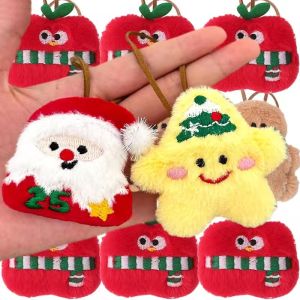 7Styles Christmas Cute Cartoon Plush Pendant Multiple-Sizes Soft Xmas Tree Easy Hanging Ornament Bag Decoration