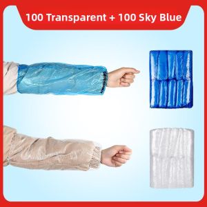 MONLEYTA | Disposable Thickened Work Sleeve Covers Waterproof Oil-resistant Mens Transparent PVC Adult Protection Cuffs Anti-soiling