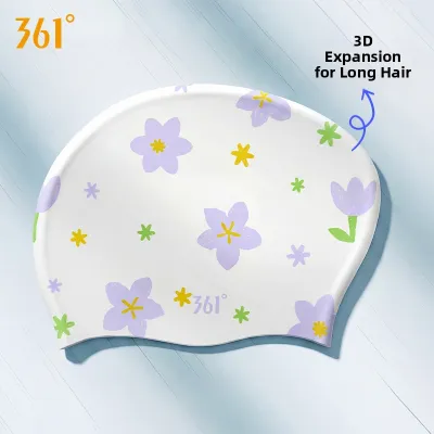 361° | Extra Large Comfortable Non-squeezing Ear Protection Swim Cap