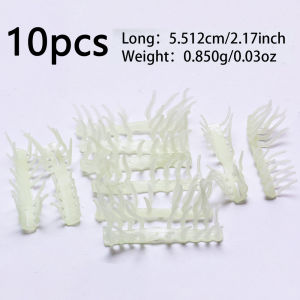 10 pcs noctilucent wooden shrimp feet wooden shrimp accessories soft rubber luminous bait fake bait accessories.