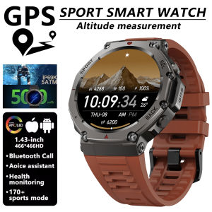 T-Rex 3 Ultra GPS Smart Watch Bulit-in Dual-band GNSS Compass Altimeter Barometric 5ATM IP69K Waterproof AMOLED Call Smartwatch