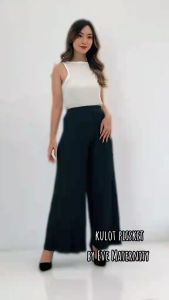 Celana Kulot Plisket Wanita: Celana Highwaist Premium CPLIDI