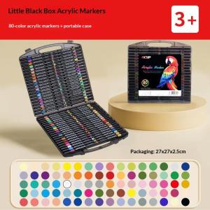 ⚑80/60/48/36/24/12Colors Acrylic Marker Set For Rock Canvas Ceramic Wood Artists And DIY Enthusiasts Quick Dry Art Supplies