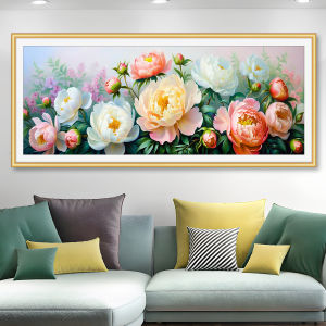 QIANHONGXIU | Peony Pattern High-end Hand Embroidery Cross Stitch