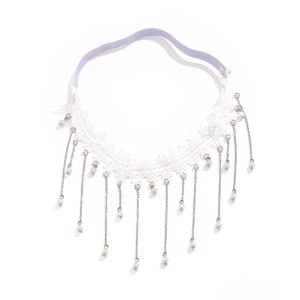 Elastic Lace Pearl Tassel Leg Chain Womens Fashionable Versatile Showmanship Personality Accessory Trendy Jewelry Foot Bracelet